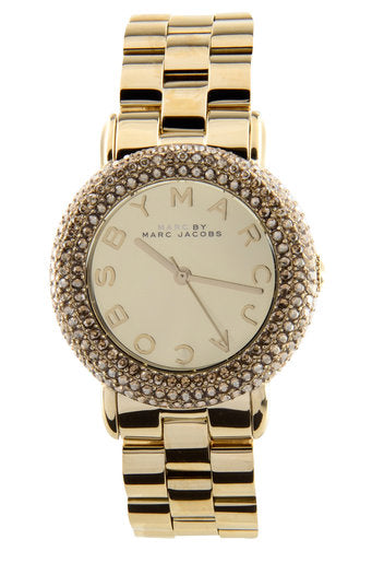  Shop Authentic Marc Jacobs Marci Gold Dial Gold Steel Strap Watch for Women - MBM3191 - Luxxuri