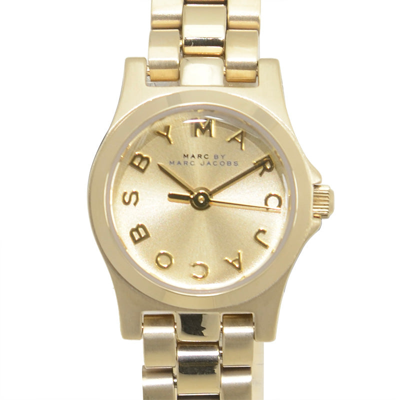  Shop Authentic Marc Jacobs Henry Dinky Gold Dial Gold Steel Strap Watch for Women - MBM3199 - Luxxuri