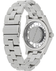  Shop Authentic Marc Jacobs Henry Transparent Silver Dial Silver Steel Strap Watch for Women - MBM3205 - Luxxuri