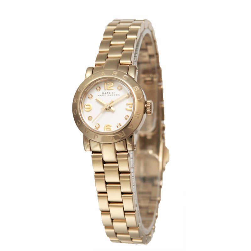  Shop Authentic Marc Jacobs Amy Dinky White Dial Gold Steel Strap Watch for Women - MBM3226 - Luxxuri