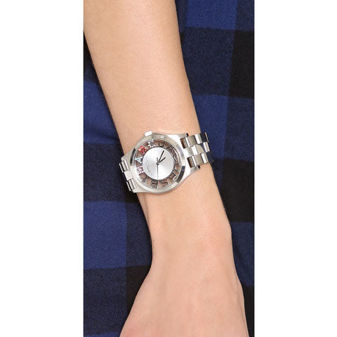 Shop Authentic Marc Jacobs Henry Skeleton Silver Dial Silver Steel Strap Watch for Women - MBM3262 - Luxxuri
