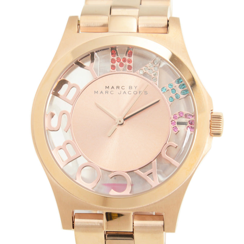  Shop Authentic Marc Jacobs Henry Skeleton Rose Gold Dial Rose Gold Steel Strap Watch for Women - MBM3264 - Luxxuri