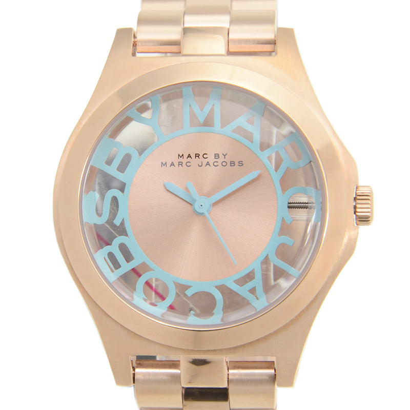  Shop Authentic Marc Jacobs Henry Rose Gold Dial Rose Gold Steel Strap Watch for Women - MBM3296 - Luxxuri