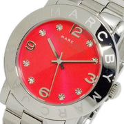  Shop Authentic Marc Jacobs Amy Red Dial Silver Steel Strap Watch for Women - MBM3302 - Luxxuri