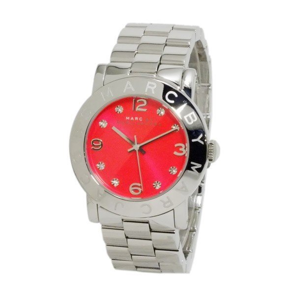  Shop Authentic Marc Jacobs Amy Red Dial Silver Steel Strap Watch for Women - MBM3302 - Luxxuri