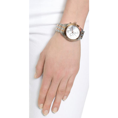  Shop Authentic Marc Jacobs Peeker Chronograph Silver Two Tone Steel Strap Watch for Women - MBM3369 - Luxxuri