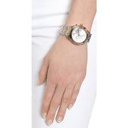  Shop Authentic Marc Jacobs Peeker Chronograph Silver Two Tone Steel Strap Watch for Women - MBM3369 - Luxxuri