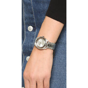  Shop Authentic Marc Jacobs Tether Transparent Silver Dial Silver Steel Strap Watch for Women - MBM3412 - Luxxuri