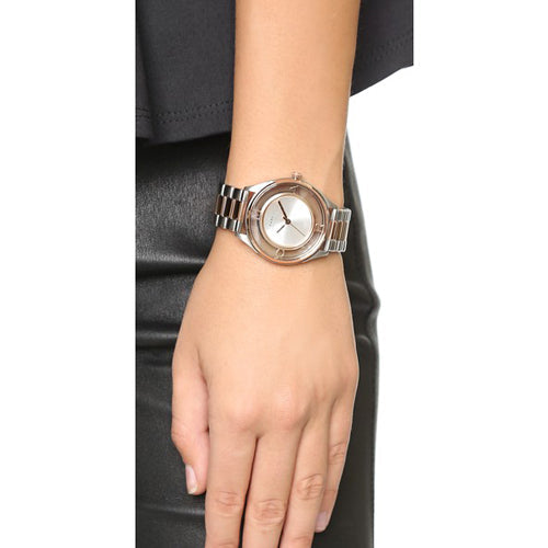  Shop Authentic Marc Jacobs Tether Transparent White Dial Two Tone Steel Strap Watch for Women - MBM3436 - Luxxuri