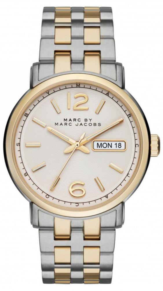  Shop Authentic Marc Jacobs Fergus White Dial Two Tone Steel Strap Watch for Men - MBM5079 - Luxxuri