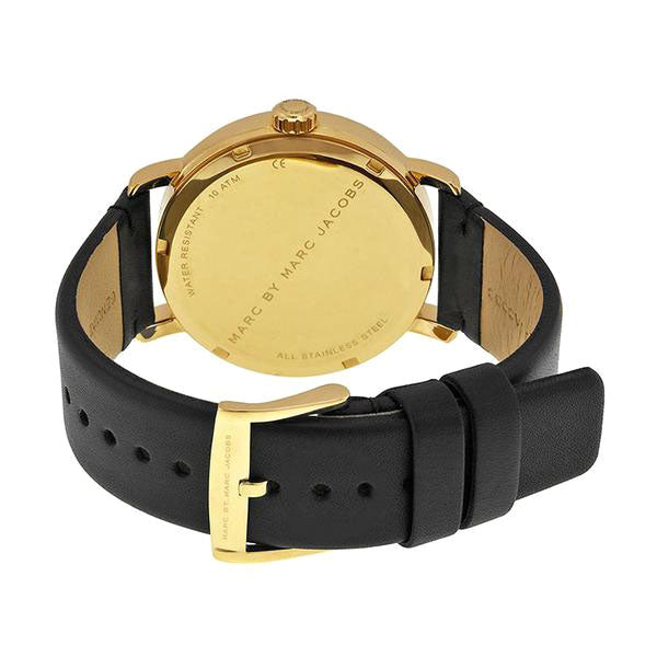  Shop Authentic Marc Jacobs Fergus White Dial Black Leather Strap Watch for Men - MBM5081 - Luxxuri