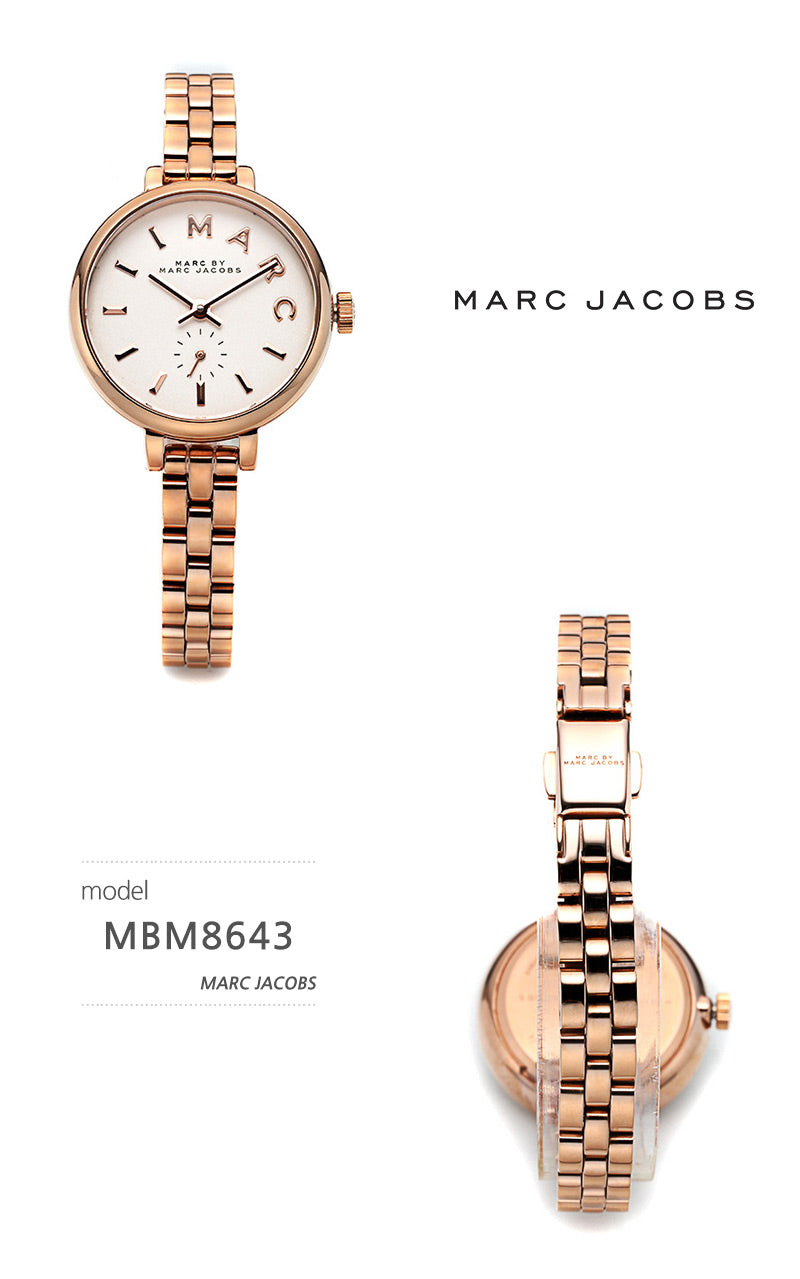  Shop Authentic Marc Jacobs Sally White Dial Rose Gold Steel Strap Watch for Women - MBM8643 - Luxxuri