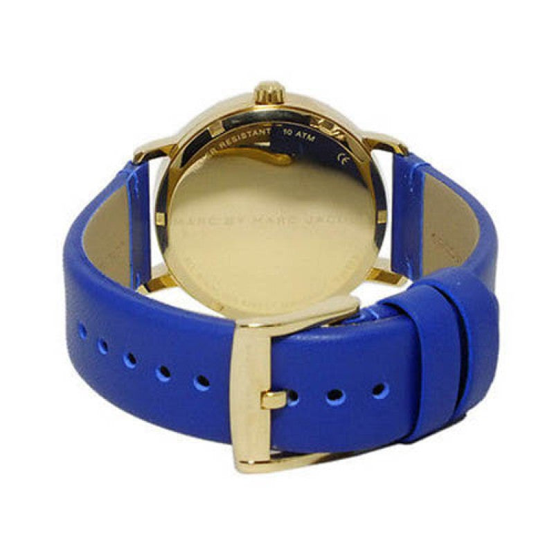  Shop Authentic Marc Jacobs Fergus Blue Dial Blue Leather Strap Watch for Women - MBM8650 - Luxxuri