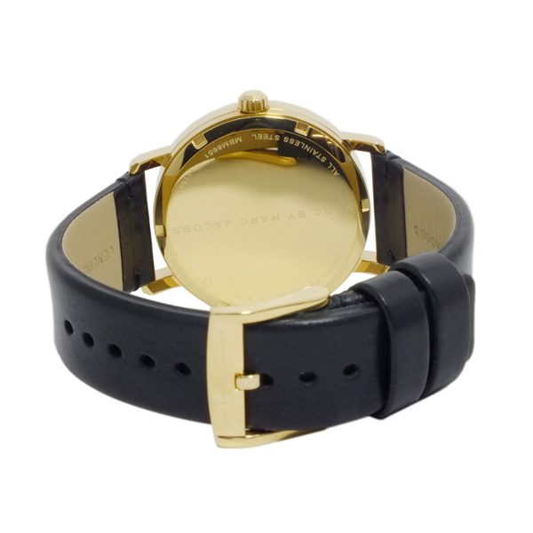  Shop Authentic Marc Jacobs Fergus Black Dial Black Leather Strap Watch for Women - MBM8651 - Luxxuri