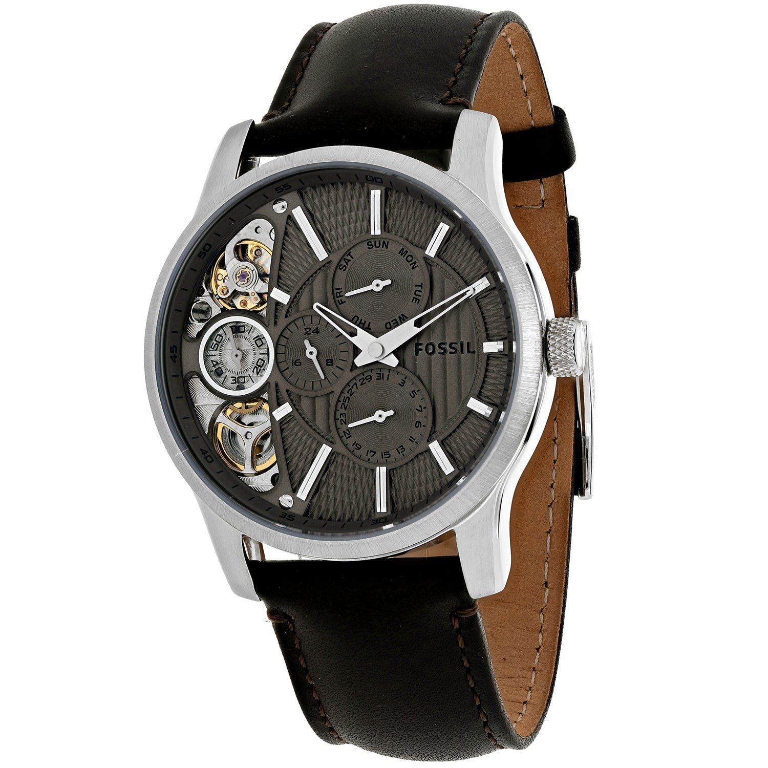  Shop Authentic Fossil Twist Chronograph Multifunction Taupe Dial Brown Leather Strap Watch for Men - ME1098 - Luxxuri
