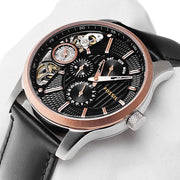  Shop Authentic Fossil Twist Multi-Function Chronograph Black Dial Black Leather Strap Watch for Men - ME1099 - Luxxuri
