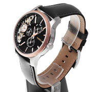  Shop Authentic Fossil Twist Multi-Function Chronograph Black Dial Black Leather Strap Watch for Men - ME1099 - Luxxuri