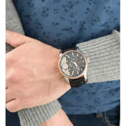 Shop Authentic Fossil Twist Multi-Function Chronograph Black Dial Black Leather Strap Watch for Men - ME1099 - Luxxuri