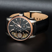  Shop Authentic Fossil Twist Multi-Function Chronograph Black Dial Black Leather Strap Watch for Men - ME1099 - Luxxuri