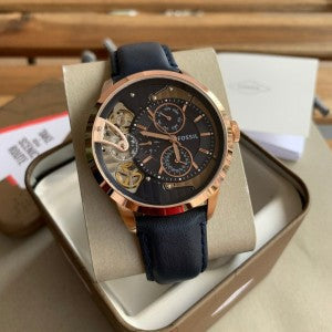  Shop Authentic Fossil Townsman Twist Skeleton Blue Dial Blue Leather Strap Watch for Men -  ME1138 - Luxxuri