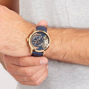  Shop Authentic Fossil Townsman Twist Skeleton Blue Dial Blue Leather Strap Watch for Men -  ME1138 - Luxxuri