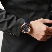  Shop Authentic Fossil Townsman Twist Skeleton Blue Dial Blue Leather Strap Watch for Men -  ME1138 - Luxxuri