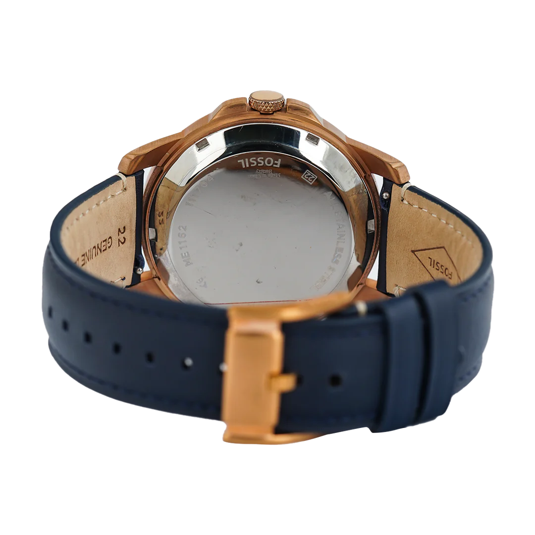  Shop Authentic Fossil Grant Twist Multifunction Blue Dial Blue Leather Strap Watch for Men - ME1162 - Luxxuri