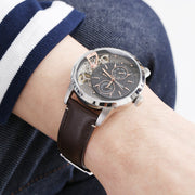  Shop Authentic Fossil Townsman Automatic Black Dial Brown Leather Strap Watch for Men -  ME1163 - Luxxuri
