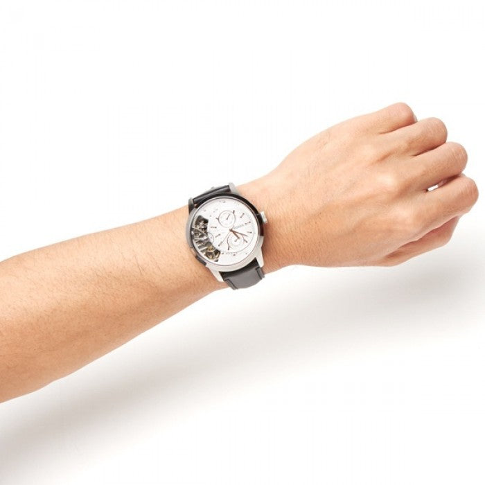  Shop Authentic Fossil Townsman Twist Multifunction White Dial Black Leather Strap Watch for Men - ME1164 - Luxxuri