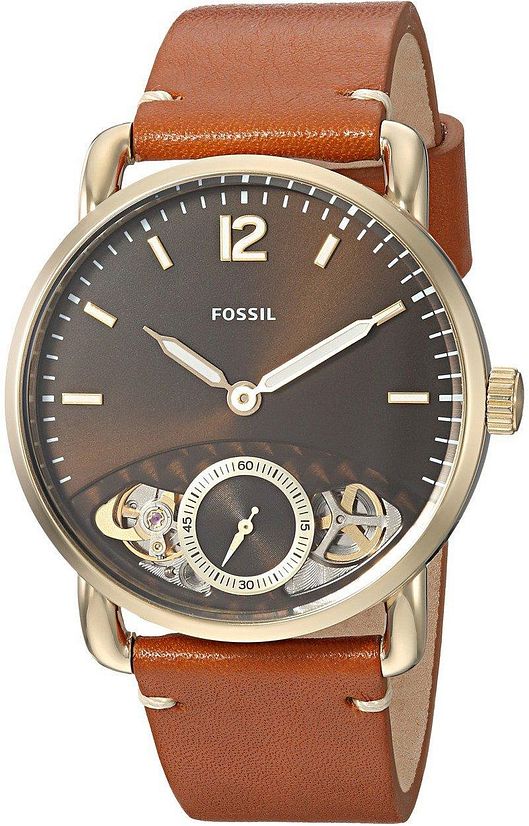  Shop Authentic Fossil The Commuter Twist Black Dial Brown Leather Strap Watch for Men -  ME1166 - Luxxuri