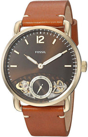  Shop Authentic Fossil The Commuter Twist Black Dial Brown Leather Strap Watch for Men -  ME1166 - Luxxuri