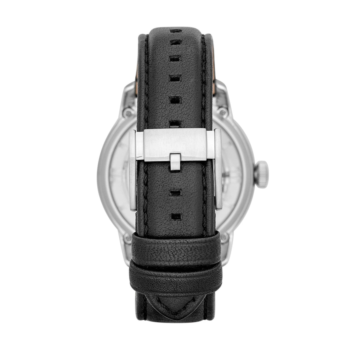  Shop Authentic Fossil Townsman Automatic Skeleton Silver Dial Black Leather Strap Watch for Men - ME3041 - Luxxuri
