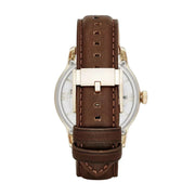  Shop Authentic Fossil Townsman Automatic Skeleton Gold Dial Brown Leather Strap Watch for Men - ME3043 - Luxxuri
