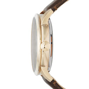  Shop Authentic Fossil Townsman Automatic Skeleton Gold Dial Brown Leather Strap Watch for Men - ME3043 - Luxxuri