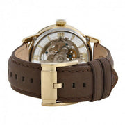  Shop Authentic Fossil Townsman Automatic Skeleton Gold Dial Brown Leather Strap Watch for Men - ME3043 - Luxxuri