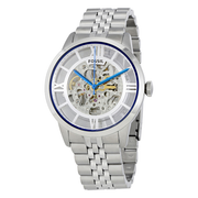  Shop Authentic Fossil Townsman Automatic Skeleton Silver Dial Silver Steel Strap Watch for Men - ME3044 - Luxxuri