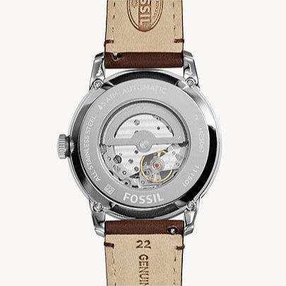  Shop Authentic Fossil Townsman Automatic Black Dial Brown Leather Strap Watch for Men - ME3061 - Luxxuri