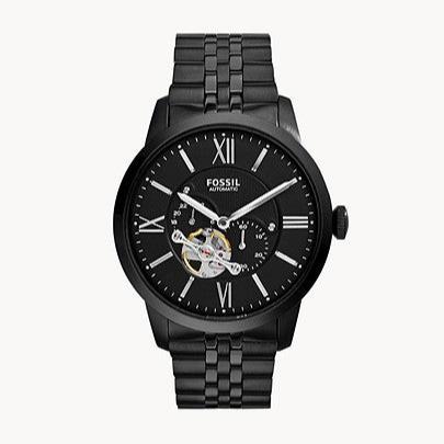  Shop Authentic Fossil Townsman Multi Function Mechanical Black Dial Black Steel Strap Watch for Men - ME3062 - Luxxuri