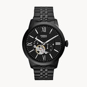  Shop Authentic Fossil Townsman Multi Function Mechanical Black Dial Black Steel Strap Watch for Men - ME3062 - Luxxuri