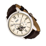  Shop Authentic Fossil Townsman Automatic White Dial Brown Leather Strap Watch for Men - ME3064 - Luxxuri