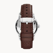  Shop Authentic Fossil Townsman Automatic White Dial Brown Leather Strap Watch for Men - ME3064 - Luxxuri