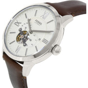  Shop Authentic Fossil Townsman Automatic White Dial Brown Leather Strap Watch for Men - ME3064 - Luxxuri