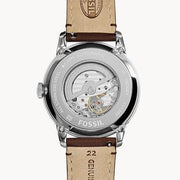  Shop Authentic Fossil Townsman Automatic White Dial Brown Leather Strap Watch for Men - ME3064 - Luxxuri