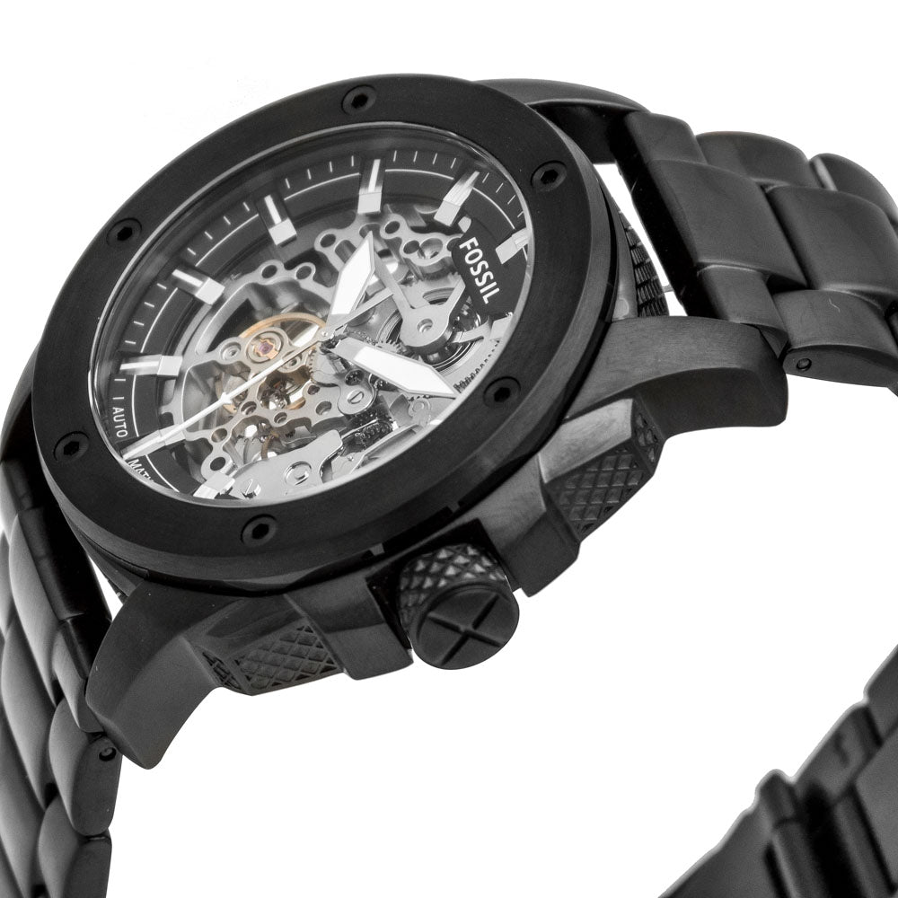  Shop Authentic Fossil Modern Machine Automatic Silver Dial Black Steel Strap Watch for Men - ME3080 - Luxxuri