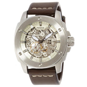  Shop Authentic Fossil Modern Machine Automatic Skeleton White Dial Brown Leather Strap Watch for Women - ME3083 - Luxxuri