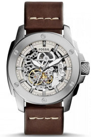  Shop Authentic Fossil Modern Machine Automatic Skeleton White Dial Brown Leather Strap Watch for Women - ME3083 - Luxxuri