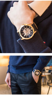  Shop Authentic Fossil Grant Automatic Skeleton Blue Dial Blue Leather Strap Watch for Men - ME3102 - Luxxuri