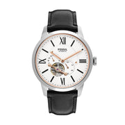 Shop Authentic Fossil Townsman Automatic White Dial Black Leather Strap Watch for Men - ME3104 - Luxxuri
