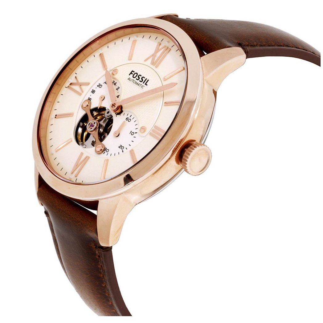  Shop Authentic Fossil Townsman Beige Dial Brown Leather Strap Watch for Men - ME3105 - Luxxuri