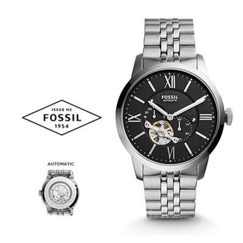  Shop Authentic Fossil Townsman Black Dial Silver Steel Strap Watch for Men - ME3107 - Luxxuri